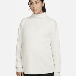 Nike cream beige maternity turtleneck reversible pullover sweater - Small